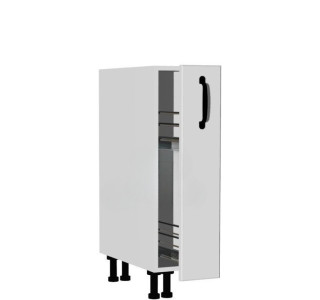 AMBROSIA biela DC15, kuchynská skrinka v šírke 15 cm s cargo košom