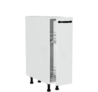 AMBROSIA biela DC20, kuchynská skrinka v šírke 20 cm s cargo košom