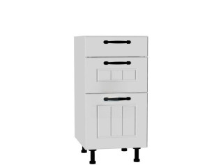 AMBROSIA biela DSS40/3, kuchynská šuflíková skrinka v šírke 40 cm