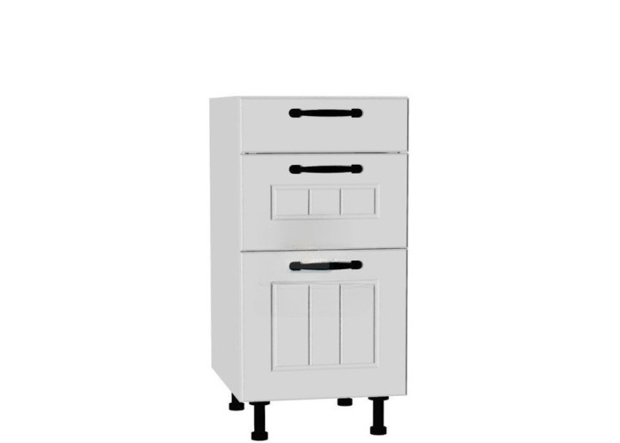 AMBROSIA biela DSS40/3, kuchynská šuflíková skrinka v šírke 40 cm