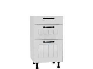 AMBROSIA biela DSS45/3, kuchynská šuflíková skrinka v šírke 45 cm