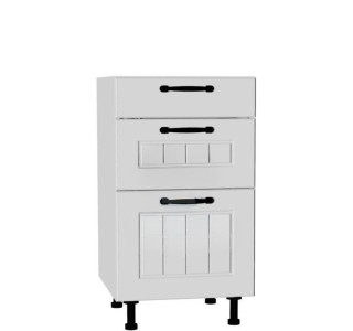 AMBROSIA biela DSS45/3, kuchynská šuflíková skrinka v šírke 45 cm