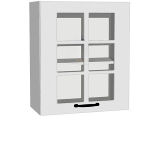 AMBROSIA biela WW60.1, horná kuchynská skrinka so sklom v šírke 60 cm a výške 71 cm