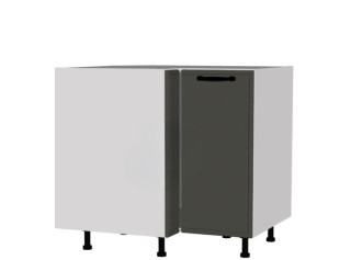 BIANCA tmavosivá DRP90x70L, kuchynská rohová skrinka v rozmere 90x70 cm, ľavá