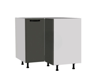 BIANCA tmavosivá DRP90x90, kuchynská rohová skrinka v rozmere 90x90 cm