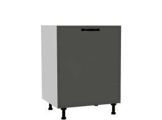 BIANCA tmavosivá DZ60.1, kuchynská drezová skrinka v šírke 60 cm