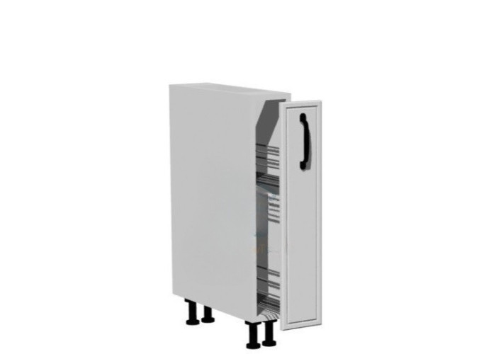 BIANCA biela DC15, kuchynská skrinka v šírke 15 cm s cargo košom