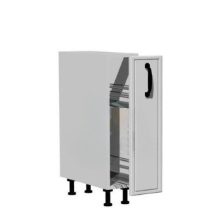 BIANCA biela DC20, kuchynská skrinka v šírke 20 cm s cargo košom