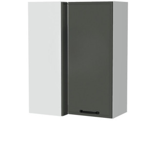 BIANCA tmavosivá WRP70x40/100L, horná rohová skrinka v rozmere 70x40 cm a výške 100 cm