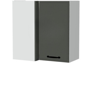 BIANCA tmavosivá WRP70x40/71L, horná rohová skrinka v rozmere 70x40 cm a výške 71 cm