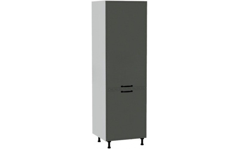 BIANCA tmavosivá SL60/71, vysoká skrinka na vstavanú chladničku v šírke 60 cm a výške 209 cm