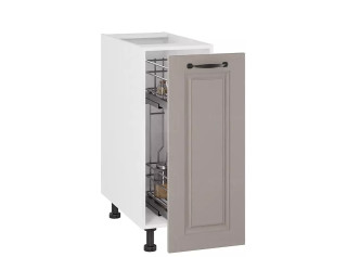 CARMEN sivá DC30, kuchynská skrinka v šírke 30 cm s cargo košom