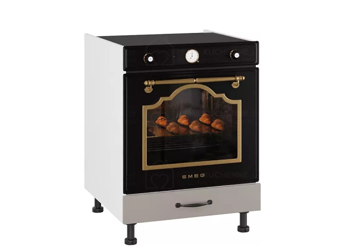 CARMEN sivá DP60, kuchynská skrinka na vstavanú rúru v šírke 60 cm