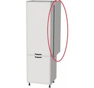 BIANCA biela BN128x58, bočný panel vo farbe dvierok v rozmere 128x58 cm