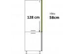 AMBROSIA granátová BN128x58, bočný panel vo farbe dvierok v rozmere 128x58 cm