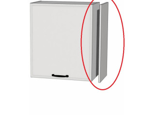 BIANCA tmavosivá BN71x32, bočný panel vo farbe dvierok v rozmere 71x32 cm