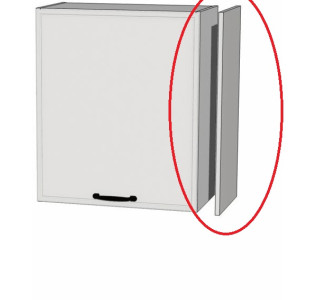 BIANCA biela BN71x32, bočný panel vo farbe dvierok v rozmere 71x32 cm