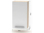 NOVA PLUS NOPL-005-0H dub sonoma/biela, horná skrinka v šírke 40 cm