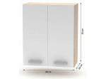 NOVA PLUS NOPL-007-0H dub sonoma/biela, horná skrinka v šírke 60 cm