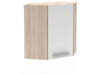 NOVA PLUS NOPL-013-RH dub sonoma/biela, horná rohová skrinka v šírke 60x60 cm