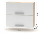 NOVA PLUS NOPL-015-VH dub sonoma/biela, horná výklopná skrinka v šírke 80 cm