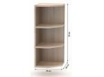 NOVA PLUS NOPL-003-0H dub sonoma, horné rohové ukončenie v šírke 30 cm