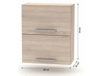 NOVA PLUS NOPL-008-VH dub sonoma, horná výklopná skrinka v šírke 60 cm