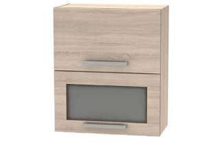 NOVA PLUS NOPL-009-VH dub sonoma, horná výklopná skrinka so sklom v šírke 60 cm