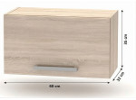 NOVA PLUS NOPL-011-VH dub sonoma, horná výklopná skrinka v šírke 60 cm