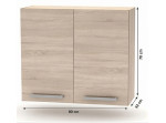 NOVA PLUS NOPL-014-0H dub sonoma, horná skrinka v šírke 80 cm