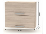 NOVA PLUS NOPL-015-VH dub sonoma, horná výklopná skrinka v šírke 80 cm