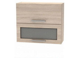 NOVA PLUS NOPL-016-VH dub sonoma, horná výklopná skrinka so sklom v šírke 80 cm