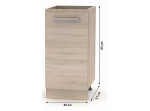 NOVA PLUS NOPL-054-0S dub sonoma, dolná skrinka v šírke 40 cm