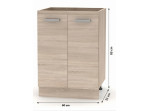 NOVA PLUS NOPL-057-0S dub sonoma, dolná skrinka v šírke 60 cm