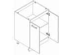 NOVA PLUS NOPL-057-0S dub sonoma, dolná skrinka v šírke 60 cm
