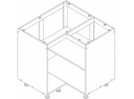 NOVA PLUS NOPL-061-RS dub sonoma, dolná rohová skrinka v šírke 90x90 cm