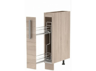 NOVA PLUS NOPL-066-VK dub sonoma, dolná skrinka s výsuvným košom v šírke 15 cm