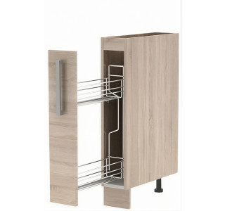 NOVA PLUS NOPL-066-VK dub sonoma, dolná skrinka s výsuvným košom v šírke 15 cm