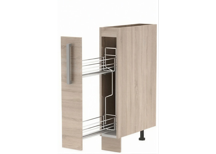NOVA PLUS NOPL-066-VK dub sonoma, dolná skrinka s výsuvným košom v šírke 15 cm