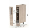 NOVA PLUS NOPL-066-VK dub sonoma, dolná skrinka s výsuvným košom v šírke 15 cm