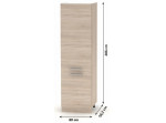 NOVA PLUS NOPL-081-60 dub sonoma, potravinová skrinka v šírke 60 cm