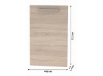 NOVA PLUS NOPL-086-00 dub sonoma, dvierka na umývačku riadu v šírke 44,6 cm a výške 72,2 cm