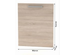 NOVA PLUS NOPL-088-00 dub sonoma, dvierka na umývačku riadu v šírke 59,6 cm a výške 72,2 cm