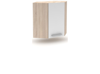 NOVA PLUS NOPL-013-RH dub sonoma/biela, horná rohová skrinka v šírke 60x60 cm