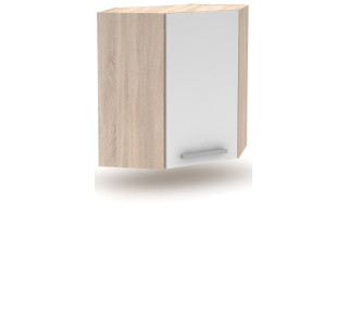 NOVA PLUS NOPL-013-RH dub sonoma/biela, horná rohová skrinka v šírke 60x60 cm