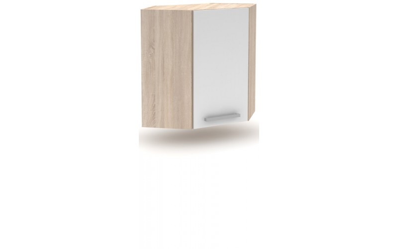 NOVA PLUS NOPL-013-RH dub sonoma/biela, horná rohová skrinka v šírke 60x60 cm