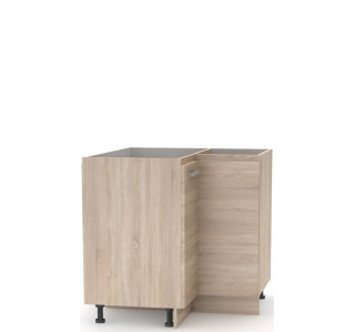 NOVA PLUS NOPL-061-RS dub sonoma, dolná rohová skrinka v šírke 90x90 cm