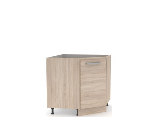 NOVA PLUS NOPL-065-RS dub sonoma, dolná rohová skrinka v šírke 90x90 cm