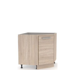 NOVA PLUS NOPL-065-RS dub sonoma, dolná rohová skrinka v šírke 90x90 cm