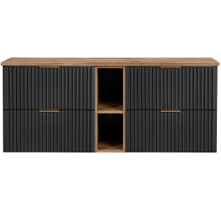 ADEL čierna 82-140-DW skrinka pod umývadlo 140 cm